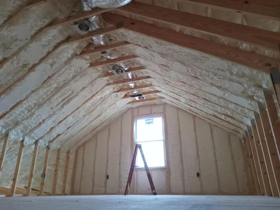 Spray foam roofing application for Crawl Space Insulation project in South Orange Village